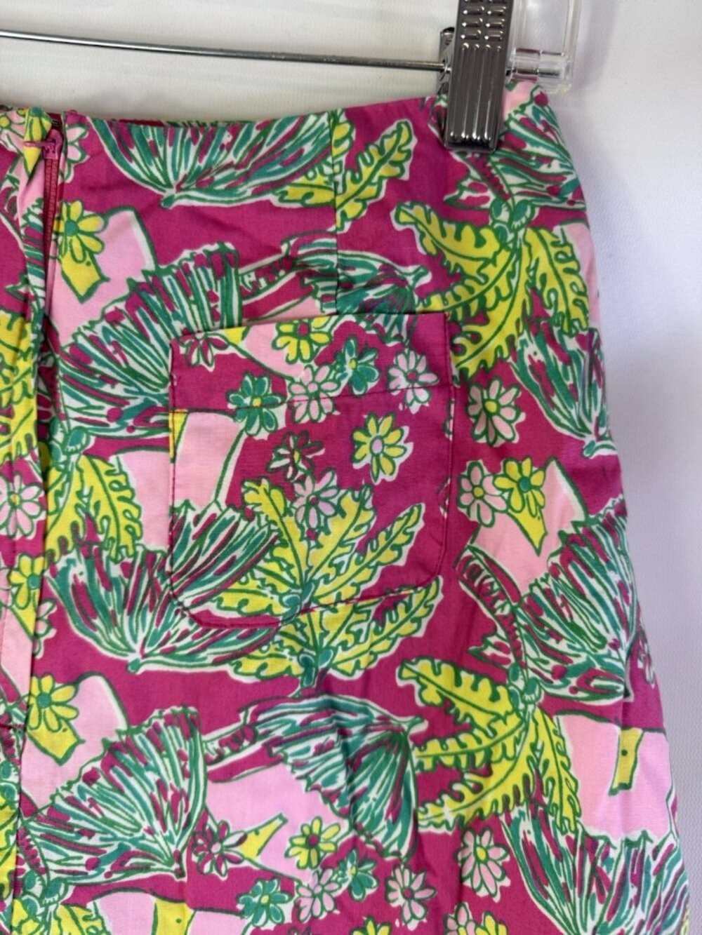 Vintage 90s Lilly Pulitzer Floral Jungle Print Wrap Skirt - Picture 7 of 8